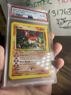 ✨ 2001 POKEMON NEO REVELATION DOUBLE HOLO ERROR #7 HO-OH-HOLO PSA 6 ✨ - Image 5