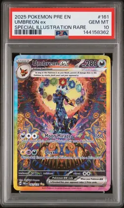 2025 POKEMON PRE EN-PRISMATIC EVOLUTIONS #161 UMBREON EX PSA 10 - Image 1