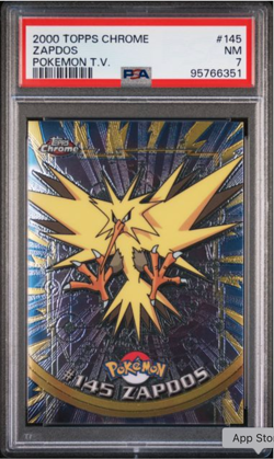 2000 Topps Chrome Pokemon TV Series 2 Zapdos #145 PSA 7 Near Mint - Image 1