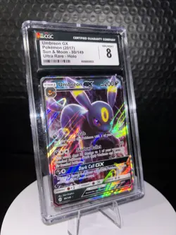 2017 Pokemon Umbreon GX Sun & Moon #80/149 graded CGC 8 - Image 3