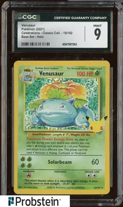 2021 Pokemon Celebrations Venusaur Base Set Holo #15/102 CGC 9 - Image 1