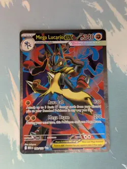 English Mega Lucario ex 160/132 Ultra Rare Full Art Pokemon Mega Evolution NM - Image 1