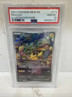 2023 Pokemon Pikachu 173/165 IR Sv: Scarlet & Violet 151 PSA 10 - Image 1
