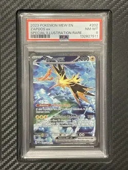 2023 PSA 8 Zapdos ex #202 Special Illustration Rare Pokemon TCG SV Mew 151 - Image 1