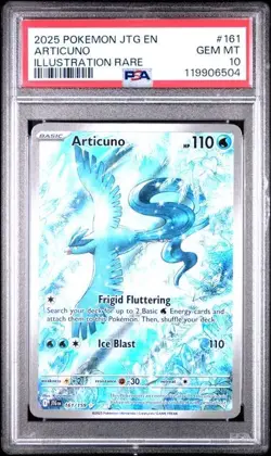Articuno Illustration Rare Holo PSA 10 Gem - Pokemon Journey Together #161/159 - Image 1