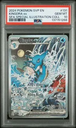 2024 POKEMON SVP EN-SV BLACK STAR PROMO #131 KINGDRA EX PSA 10 - Image 1
