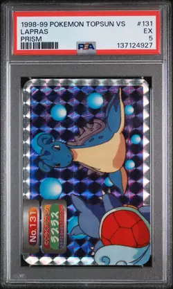 1998-99 POKEMON TOPSUN VS PRISM #131 LAPRAS PSA 5 - Image 1