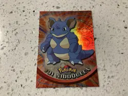 1999 Topps Pokemon TV #31 Nidoqueen Silver Foil Blue Logo - Image 1