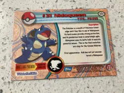 1999 Topps Pokemon TV #31 Nidoqueen Silver Foil Blue Logo - Image 4