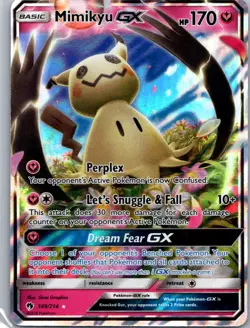 Pokemon TCG Mimikyu-GX 149/214 Lost Thunder Holo LP - Image 1
