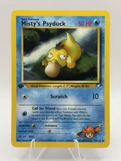 Pokemon Misty's Psyduck Gym Heroes 1st Edition 54/132 Uncommon Regular 50 HP - Image 1