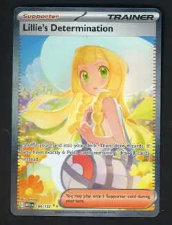 2025 Pokemon Mega Evolution #184/132 Lillie's Determination Rare - Image 1