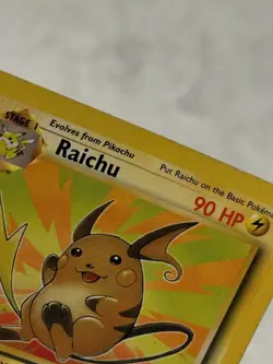 Pokemon Unlimited Fossil - Raichu 29/62 Non Holo - HP (Corner Crease / Marks ) - Image 3