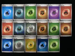 Pokemon S.Chinese Grass Energy Fire Energy Lot*17 MJ49 ZL13 - Image 1