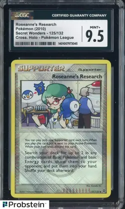 ​2010 Pokemon Secret Wonders #125/132 Cross. Holo Roseanne's Research CGC 9.5 - Image 1
