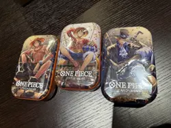 ONE PIECE FACTORY SEALED TINS - SET OF 3 VOL.2 LUFFY, ACE, SABO OP-13 - Image 1