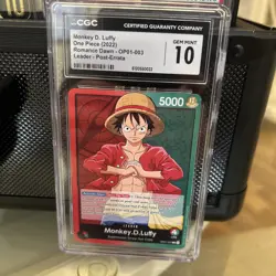 CGC 10~ 2022 Monkey.D.Luffy OP01-003 Romance Dawn Leader OP01 POST ERRATA - Image 1