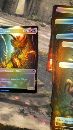 Sliver Queen and 5 Tokens (6 Pack) FOIL Proxy Cards with Custom Art Design - Image 2