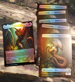 Sliver Queen and 5 Tokens (6 Pack) FOIL Proxy Cards with Custom Art Design - Image 3