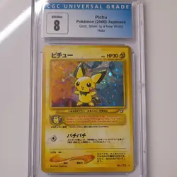 CGC 8 Pichu Japanese Neo Genesis 172 Holo Pokemon Card - Image 1