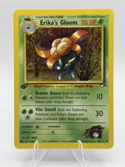 Pokemon Erika's Gloom Gym Heroes 1st Edition 46/132 Uncommon Regular 70 HP Card - Image 1