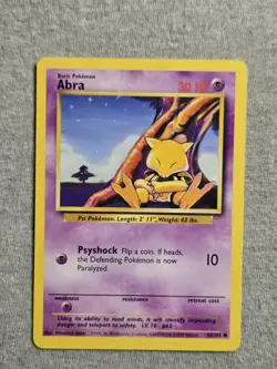 Pokemon TCG Abra Base Set 43/102 Regular Unlimited Common - Image 1