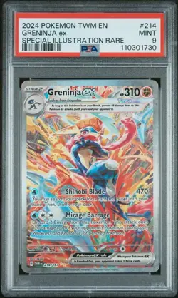 2024 Pokemon Twilight Masquerade Greninja ex #214 SIR PSA 9 - Image 1