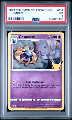 2021 POKEMON CELEBRATIONS #014 COSMOEM PSA 7 - Image 1