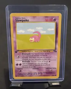 Portuguese (Brazil) Vintage Slowpoke 1st Edition Pokemon Fossil 55/62 - 1999 MP+ - Image 1