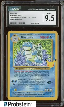 2021 Pokemon Celebrations Blastoise Base Set Holo #2/102 CGC 9.5 - Image 1