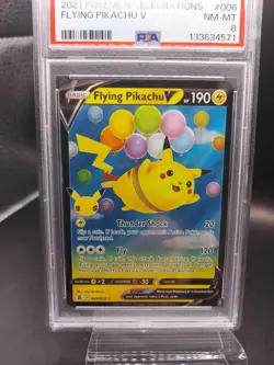 2021 Pokemon Celebrations #006 Flying Pikachu V PSA 8 NM-MT - Image 2