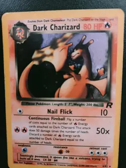 Pokemon Dark Charizard-#4/82-Team Rocket Holo-1999 Vintage-WOTC-MP. - Image 2
