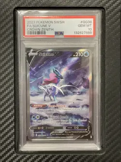 2023 PSA 10 FA Suicune V #GG38 Full Art Galarian Gallery Pokemon TCG SWSH CZ - Image 1