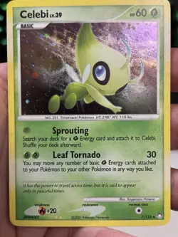 Pokemon Celebi 7/123 Holo Rare Mysterious Treasures Pokemon NM - Image 1