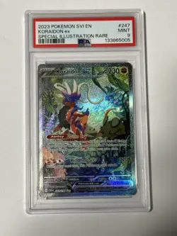 KORAIDON EX 2023 POKEMON S&V SPECIAL ILLUSTRATION RARE 247/198 PSA 9 Q1518 - Image 1