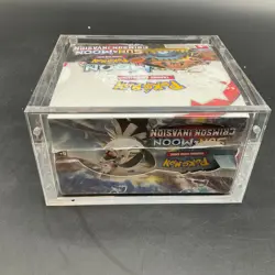 Pokemon TCG Sun & Moon Crimson Invasion Booster Box Sealed w/ Acrylic Case - Image 3