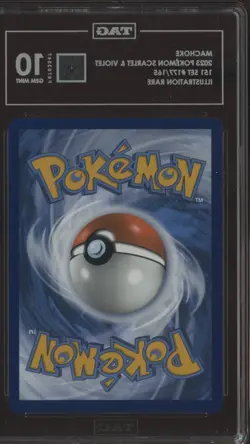 2023 Pokemon Scarlet & Violet 151 Set Illustration Rare #177 Machoke TAG 10 - Image 2
