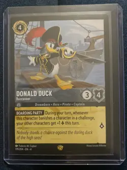 Donald Duck Buccaneer Legendary 179/204 Disney Lorcana Ursula's Return Non-foil - Image 1