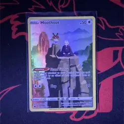 Pokemon Hoothoot Ultra Rare Full Art Holo Card Swsh10 TG12/TG30 HP 50 - Image 1