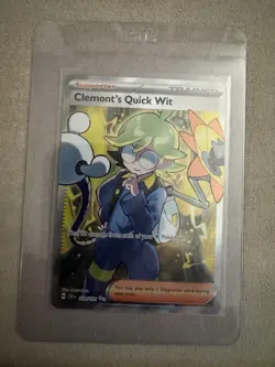 Pokemon TCG Trainer Card Clemont's Quick Wit Rare Holo 229/191 Near Mint - Image 1