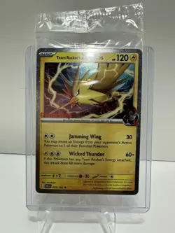 Pokemon TCG Team Rockets Zapdos GameStop Promo Card 070/182 New Sealed - Image 1