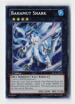 Bahamut Shark ABYR-EN099 Secret Rare 1st Edition Yugioh Card - Image 1
