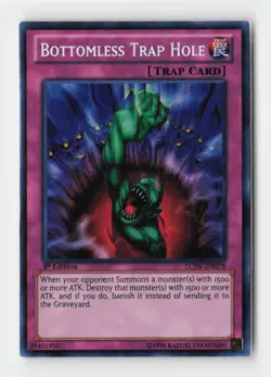 Bottomless Trap Hole LCJW-EN078 Secret Rare 1st Edition Yugioh Card - Image 1