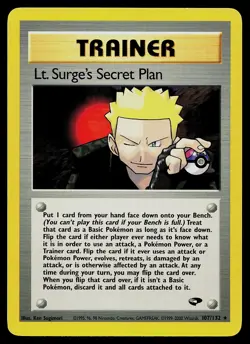 Pokemon Card - Lt. Surge's Secret Plan Gym Challenge 107/132 Rare - Image 1