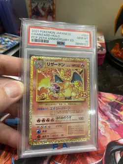 Charizard 25th Anniversary Holo #001 2021 Japanese Pokemon Card PSA 10 Gem Mint - Image 1