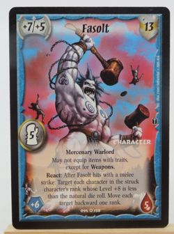 WARLORD Saga of the Storm CCG Mercenary Character Card - FASOLT 094/158 - Image 1