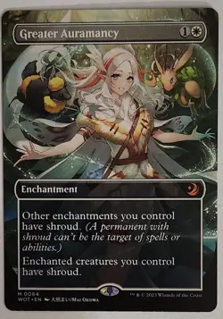 Greater Auramancy Anime Borderless MTG WOT 0064 NM Mythic Enchantress EDH - Image 1