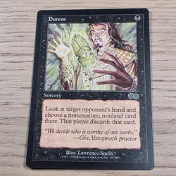 Magic The Gathering Duress Sorcery Urza’s Saga Common LP - Image 1