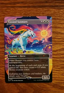 MTG Crested Sunmare Secret Lair Drop Series Borderless M/NM - Image 1