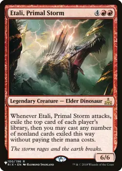 MTG ETALI, PRIMAL STORM 100- THE LIST - RED LEGENDARY ELDER DINOSAUR - Image 1